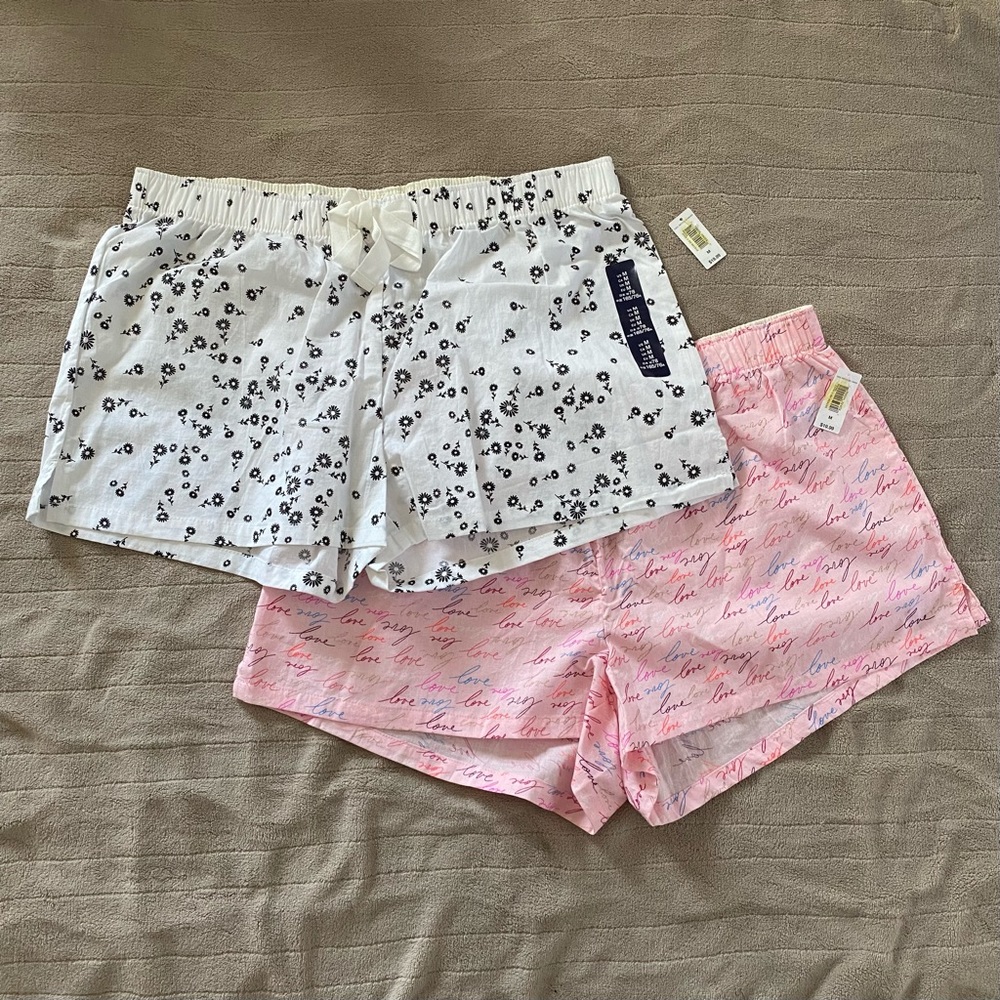 2 BNWT brand new with tags love by gap sleep shorts